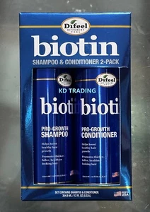 (2-Pk) Difeel ~ BIOTIN PRO-GROWTH Hair Boosting Thickening SHAMPOO + CONDITIONER - Picture 1 of 4