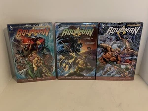 New 52 Aquaman Volumes 1 2 3 Hardcovers HCs Brand New Sealed - Picture 1 of 11