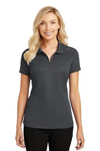 Port Authority Ladies Pinpoint Mesh Zip Polo L580 - Picture 1 of 19