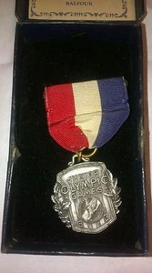 Vintage 1931Junior Olympic Games Sterling Silver Medal Basketball by Balfour  - Picture 1 of 10