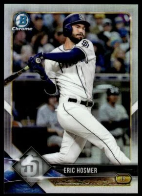2018 Bowman Chrome Refractor 82 Eric Hosmer Padres Baseball Card /499 - Image 1 of 2
