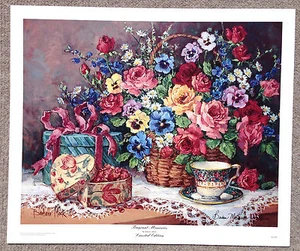 Barbara Mock Popular Artist Signed/Numbered Lithograph "Fragrant Memories" - Picture 1 of 2