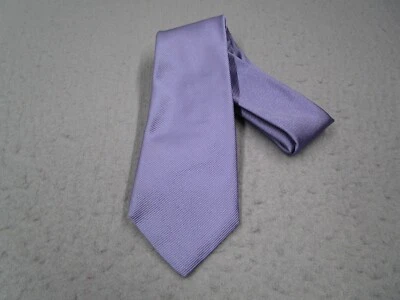 Corbata de cuello David Donahue para hombre púrpura seda diseñador ropa de trabajo hecha a mano en Italia Foto 1 de 4