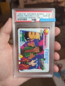 Pokemon Giapponese Bandai Carddass Anime Collection #142 Brock Pikachu Ash PSA 10 - Foto 1 di 3