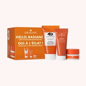 ORIGINS HELLO, RADIANCE - Boosting Trio Set -Ginzing Scrub,Gel Cream, Eye Cream - Picture 1 of 1