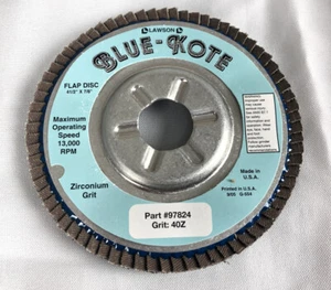 Lawson 97824 Blue-Kote Density Flap Disc 4-1/2" x7/8 Grit 40Z Zirconium Grit - Picture 1 of 3