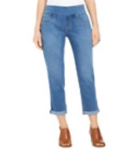 NEW! Style&co Low-Rise Boyfriend Fit Denim pull-on Blue Jeans Women's XS $49! - Picture 1 of 5