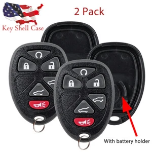 2 Keyless Remote Key Fob Case Cover for 2007-2014 Chevrolet Suburban OUC60270 - Picture 1 of 9