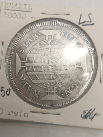 BRASIL PORTUGUESE MARIA I 640 REIS 1803 B SCARCE Cover