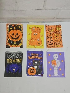 30 Vtg Halloween Fun World Paper Trick or Treat Handout Bag Spider Skeleton Cat - Picture 1 of 7