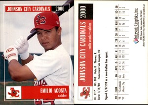 Emilio Acosta 2000 Johnson City Cardinals #NNO Card *AutographDen*