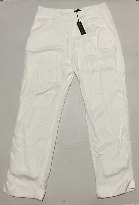 AS by DF женщин белый без застежек с подкладкой брюки размер 12 вискоза * недостаток * - Изображение 1 из 4