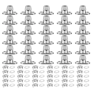 30-Teiliges Set mit Drehverschlüssen, Drehknopfösen, Befestigungsschrauben 1874 - Bild 1 von 6