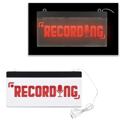 LED Acrylic Wall Recording Sign, Recording Studio Lighted Sign for Profession... - Image 1 of 4