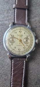 Oderfla Venus 175 Chronograph Spider Lugs 38 Mm Rare Vintage Men's Chrono - Picture 1 of 12