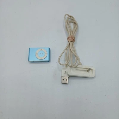 Apple iPod SHUFFLE 2nd Gen Model A1204 - Blue W/ Cord  TESTED - Image 1 of 4