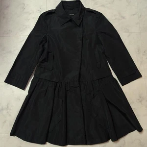Trench coat nero Miu Miu taglia 38/M design svasato buone condizioni raro dal Giappone- - Foto 1 di 9
