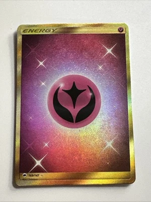 Pokemon Fairy Energy 169/147 Burning Shadows Gold Secret Rare Full Art Holo LP - Image 1 of 3