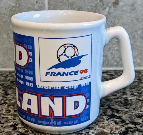 England World Cup Team England 1998  Souvenier Mug FIFA Soccer Coffee Mug Cover