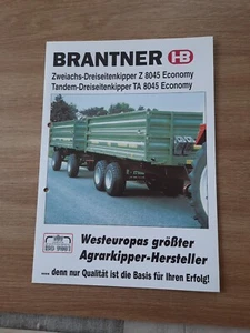 Brantner HB Prospekt Zweiachs Dreiseitenkipper Z8045 Economy Tandem TA 8045 - Bild 1 von 2