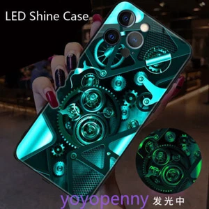 Induction Cool Mechanism LED Light up Phone Case Cover for iPhone 15 16 Pro Max - Picture 1 of 10