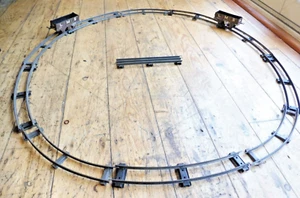 FOUND BASSETT LOWKE & HORNBY O GAUGE CURVE TRACK +2 LMS OPEN WAGONS - Picture 1 of 12