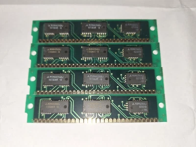 4x 256KB mitsubishi M5M44256BJ 30pin SIMM QTY: 4 - Image 1 of 2