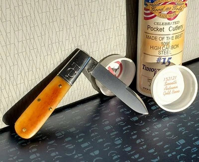 Great Eastern Cutlery 152121 TC Barlow Smooth Autumn Gold Bone GEC 15 MIT - Image 1 of 4