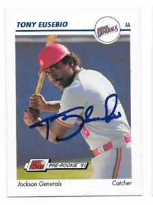 TONY EUSEBIO 1991 LINE DRIVE AUTOGRAPHED SIGNED # 557 JACKSON GENERALS ASTROS - Picture 1 of 1