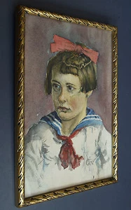 Mädchenbildnis ca. 1930. Undeutlich signiert. - Picture 1 of 7