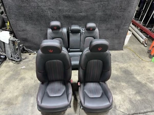 2017 Maserati Levante Complete Black Leather with Red Stitch Seats Kit Set - Picture 1 of 18