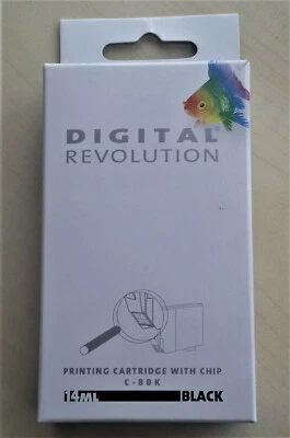 Drucker Patrone Digital Revolution mit Chip+Füllstandanzeige f. Canon 14ml black - Bild 1 von 4