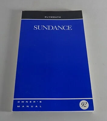 Manuale Dell'Utente / Manuale Plymouth Sundance Anno 1992 - Immagine 1 di 2
