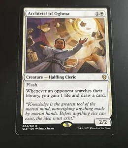 Archivist of Oghma 4 Magic The Gathering Battle for Baldur's Gate (CLB) raro casi nuevo - Imagen 1 de 2