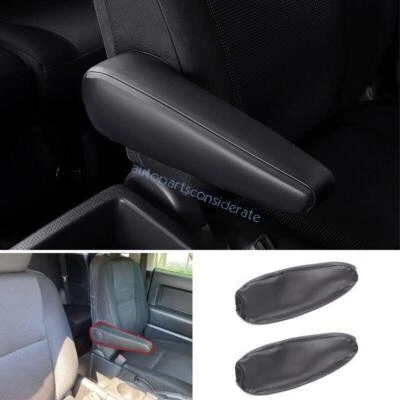 For Toyota FJ Cruiser 2007-14 Front Console Seat Armrests Holster Black Leather — 第 1/4 张图片