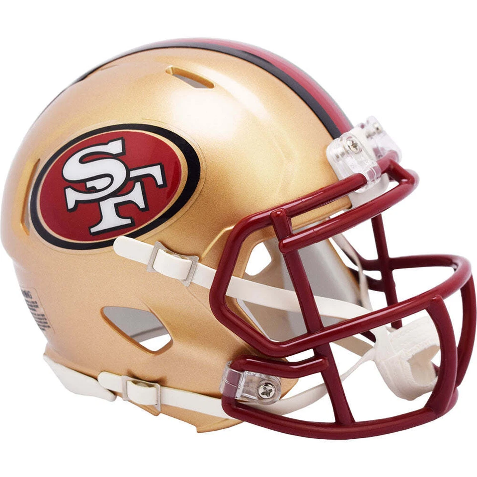 San Francisco 49ers Helmet Riddell Replica Mini Speed Style 1996-2008 T/B