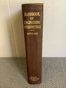 Handbook of Engineering Fundamentals (Ovid W. Eshbach - 1936) - Very Good - Picture 1 of 4
