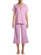 Secret Treasures Women's Short Sleeve Notch Collar Pajama Set LARGE (12-14) Pink