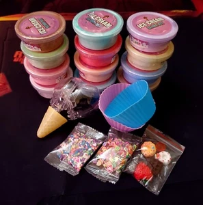 12 Pack Ice Cream Soft Slime Making Kit, Stretchy, Non-Sticky, Butter Slime - Picture 1 of 8