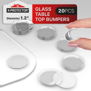Parachoques de mesa de vidrio - 20 piezas 1,2" - Sobre de mesa de vidrio no adhesivo antideslizante... - Imagen 1 de 6