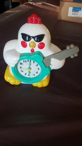Citizen Rock and Roll Chicken Alarm Clock Tested Works JAPANESE LANGUAGE READ AD Cover