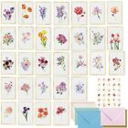 30 Floral Blank Cards with Envelopes & Stickers - 4x6 Blank Cards Envelopes -...