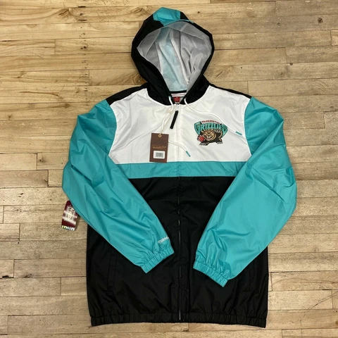 Mitchell Ness Vancouver Grizzlies Victory Windbreaker Jacket Mens XXL New Tags Cover