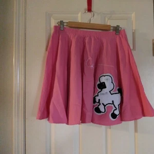Cruisin USA Pink Girls Poodle 50s 1950s Sock Hop Halloween Skirt - Picture 1 of 6