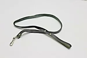 US Black Leather Pistol Lanyard w belt loop and snap hook 36"Lx1/2"W each E311 - Picture 1 of 9