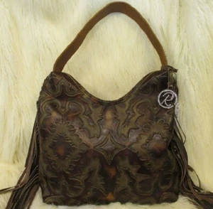 Raviani Brown Tapestry Hobo Bag - Picture 1 of 6