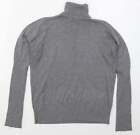 George Womens Grey Roll Neck Viscose Pullover Jumper Size 12