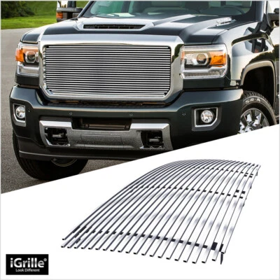 Fits 2015-2019 GMC Sierra 2500/3500 Main Upper Stainless Chrome Billet Grille - Image 1 of 4