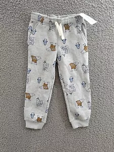 Carter's Polar Bear Pull On Joggers Toddler Boys 4T Gray Multi Elastic Waist - Picture 1 of 16