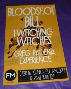 BLOODSHOT BILL 11"x17" SHOW POSTER ROCKABILLY GARAGE PHILLY SHOW - Picture 1 of 1